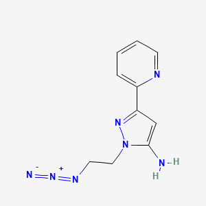 molecular formula C10H11N7 B1483926 1-(2-叠氮乙基)-3-(吡啶-2-基)-1H-吡唑-5-胺 CAS No. 2097987-94-3
