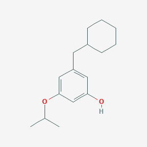 molecular formula C16H24O2 B14839270 3-(Cyclohexylmethyl)-5-isopropoxyphenol 