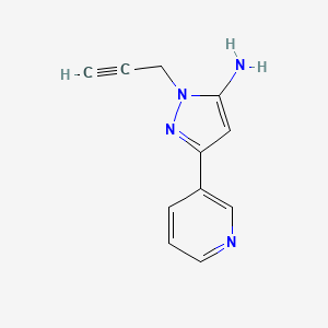 molecular formula C11H10N4 B1483928 1-(prop-2-yn-1-yl)-3-(pyridin-3-yl)-1H-pyrazol-5-amine CAS No. 2092232-11-4