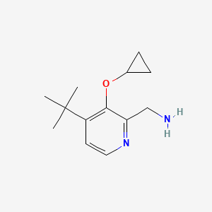 molecular formula C13H20N2O B14839283 (4-Tert-butyl-3-cyclopropoxypyridin-2-YL)methanamine 