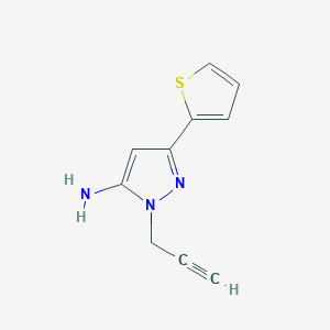 molecular formula C10H9N3S B1483929 1-(prop-2-yn-1-yl)-3-(thiophen-2-yl)-1H-pyrazol-5-amine CAS No. 2091735-56-5