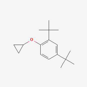 molecular formula C17H26O B14839297 2,4-DI-Tert-butyl-1-cyclopropoxybenzene 