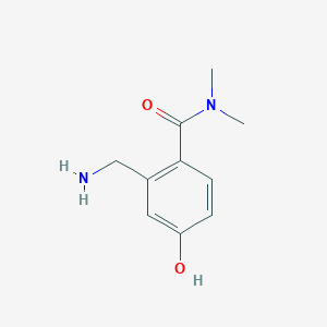 molecular formula C10H14N2O2 B14839311 2-(Aminomethyl)-4-hydroxy-N,N-dimethylbenzamide 