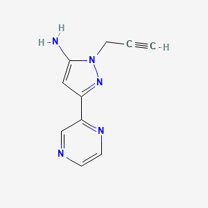 molecular formula C10H9N5 B1483933 1-(prop-2-yn-1-yl)-3-(pyrazin-2-yl)-1H-pyrazol-5-amine CAS No. 2090254-65-0