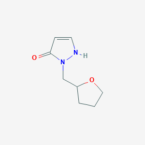 molecular formula C8H12N2O2 B1483934 1-((テトラヒドロフラン-2-イル)メチル)-1H-ピラゾール-5-オール CAS No. 2090912-05-1