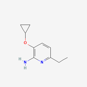 molecular formula C10H14N2O B14839348 3-Cyclopropoxy-6-ethylpyridin-2-amine 