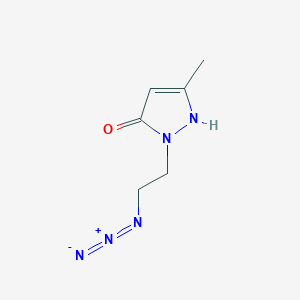 molecular formula C6H9N5O B1483935 1-(2-azidoethyl)-3-methyl-1H-pyrazol-5-ol CAS No. 2097967-18-3