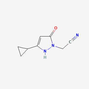 2-(3-cyclopropyl-5-hydroxy-1H-pyrazol-1-yl)acetonitrile