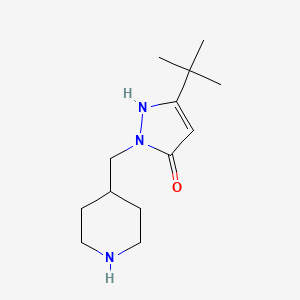 molecular formula C13H23N3O B1483937 3-(tert-butyl)-1-(piperidin-4-ylmethyl)-1H-pyrazol-5-ol CAS No. 2098089-75-7