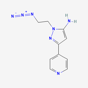 molecular formula C10H11N7 B1483939 1-(2-叠氮乙基)-3-(吡啶-4-基)-1H-吡唑-5-胺 CAS No. 2097966-95-3