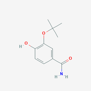 molecular formula C11H15NO3 B14839398 3-Tert-butoxy-4-hydroxybenzamide 