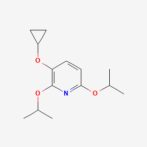 molecular formula C14H21NO3 B14839405 3-Cyclopropoxy-2,6-diisopropoxypyridine 