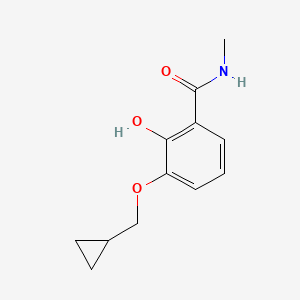 molecular formula C12H15NO3 B14839420 3-(Cyclopropylmethoxy)-2-hydroxy-N-methylbenzamide 