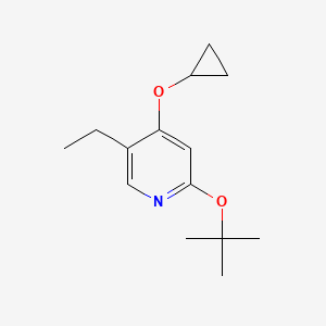 molecular formula C14H21NO2 B14839431 2-Tert-butoxy-4-cyclopropoxy-5-ethylpyridine 