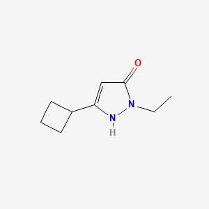 molecular formula C9H14N2O B1483944 3-cyclobutyl-1-ethyl-1H-pyrazol-5-ol CAS No. 1936558-03-0