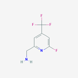 molecular formula C7H6F4N2 B14839474 [6-Fluoro-4-(trifluoromethyl)pyridin-2-YL]methylamine 