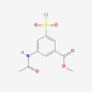 Methyl 3-(acetylamino)-5-(chlorosulfonyl)benzoate