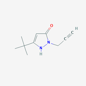 molecular formula C10H14N2O B1483951 3-(叔丁基)-1-(丙-2-炔-1-基)-1H-吡唑-5-醇 CAS No. 2091733-22-9