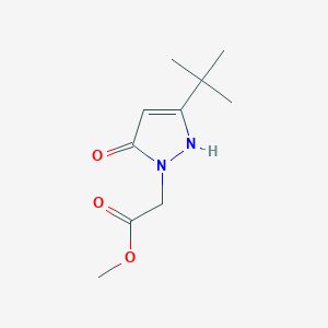 molecular formula C10H16N2O3 B1483952 methyl 2-(3-(tert-butyl)-5-hydroxy-1H-pyrazol-1-yl)acetate CAS No. 2098131-53-2