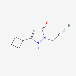 molecular formula C10H12N2O B1483953 3-cyclobutyl-1-(prop-2-yn-1-yl)-1H-pyrazol-5-ol CAS No. 2092231-14-4