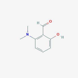 molecular formula C9H11NO2 B14839537 2-(Dimethylamino)-6-hydroxybenzaldehyde 