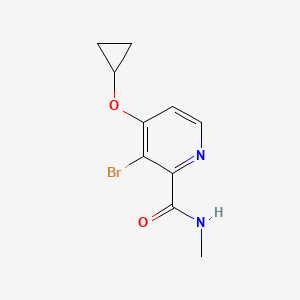 molecular formula C10H11BrN2O2 B14839549 3-Bromo-4-cyclopropoxy-N-methylpicolinamide 