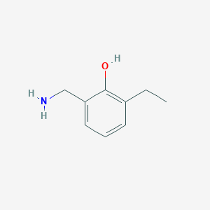 molecular formula C9H13NO B14839557 2-(Aminomethyl)-6-ethylphenol 