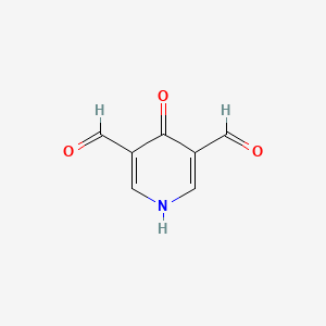 molecular formula C7H5NO3 B14839567 4-Hydroxypyridine-3,5-dicarbaldehyde 