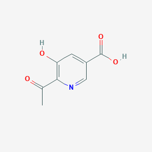 molecular formula C8H7NO4 B14839583 6-Acetyl-5-hydroxynicotinic acid CAS No. 1393575-10-4