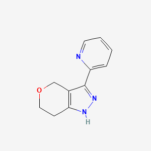 molecular formula C11H11N3O B1483959 3-(Pyridin-2-yl)-1,4,6,7-tetrahydropyrano[4,3-c]pyrazole CAS No. 2097954-53-3