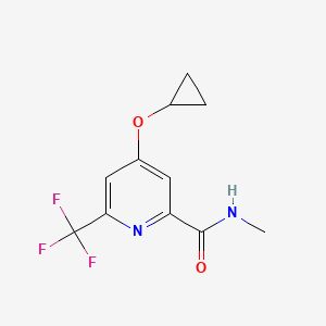 molecular formula C11H11F3N2O2 B14839613 4-Cyclopropoxy-N-methyl-6-(trifluoromethyl)picolinamide 