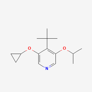 molecular formula C15H23NO2 B14839619 4-Tert-butyl-3-cyclopropoxy-5-isopropoxypyridine 