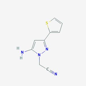 2-(5-amino-3-(thiophen-2-yl)-1H-pyrazol-1-yl)acetonitrile