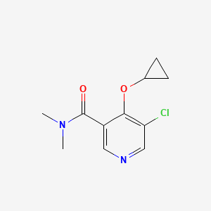 molecular formula C11H13ClN2O2 B14839627 5-Chloro-4-cyclopropoxy-N,N-dimethylnicotinamide 