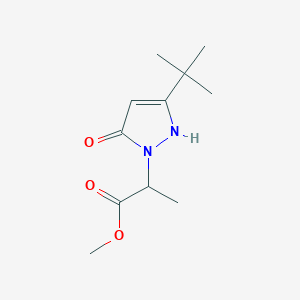 molecular formula C11H18N2O3 B1483963 methyl 2-(3-(tert-butyl)-5-hydroxy-1H-pyrazol-1-yl)propanoate CAS No. 2098131-56-5