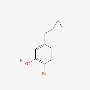 molecular formula C10H11BrO B14839662 2-Bromo-5-(cyclopropylmethyl)phenol 