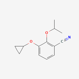 molecular formula C13H15NO2 B14839671 3-Cyclopropoxy-2-isopropoxybenzonitrile 