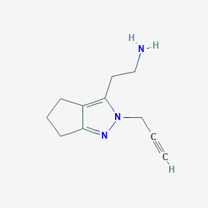 molecular formula C11H15N3 B1483971 2-(2-(Prop-2-yn-1-yl)-2,4,5,6-tetrahydrocyclopenta[c]pyrazol-3-yl)ethan-1-amine CAS No. 2092563-07-8