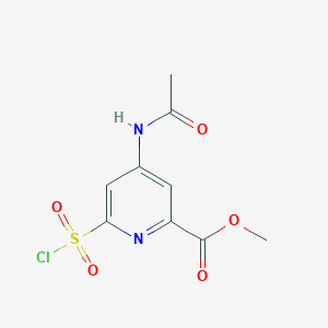 Methyl 4-(acetylamino)-6-(chlorosulfonyl)pyridine-2-carboxylate