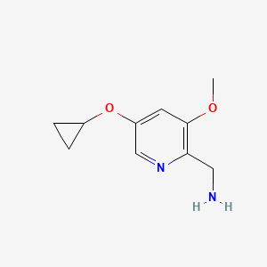 (5-Cyclopropoxy-3-methoxypyridin-2-YL)methanamine