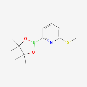 molecular formula C12H18BNO2S B14839802 6-(Methylthio)pyridin-2-ylboronic acid pinacol ester 