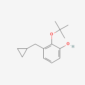 molecular formula C14H20O2 B14839808 2-Tert-butoxy-3-(cyclopropylmethyl)phenol 