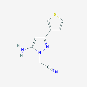 2-(5-amino-3-(thiophen-3-yl)-1H-pyrazol-1-yl)acetonitrile