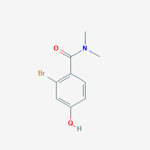 molecular formula C9H10BrNO2 B14839823 2-Bromo-4-hydroxy-N,N-dimethylbenzamide 