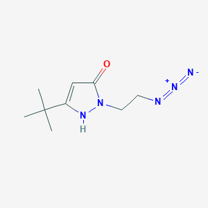 molecular formula C9H15N5O B1483983 1-(2-叠氮乙基)-3-(叔丁基)-1H-吡唑-5-醇 CAS No. 2098048-40-7