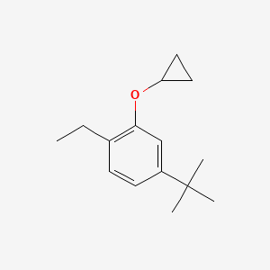 molecular formula C15H22O B14839831 4-Tert-butyl-2-cyclopropoxy-1-ethylbenzene 