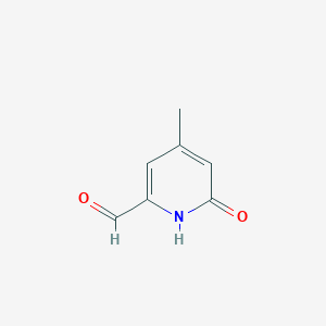 molecular formula C7H7NO2 B14839843 6-Hydroxy-4-methylpyridine-2-carbaldehyde 