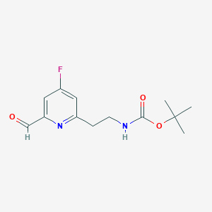 Tert-butyl 2-(4-fluoro-6-formylpyridin-2-YL)ethylcarbamate