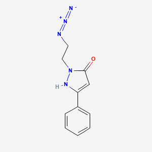 molecular formula C11H11N5O B1483985 1-(2-azidoethyl)-3-phenyl-1H-pyrazol-5-ol CAS No. 2098131-61-2