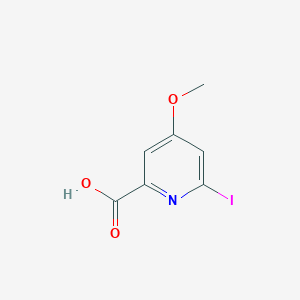 molecular formula C7H6INO3 B14839863 6-Iodo-4-methoxypyridine-2-carboxylic acid 